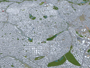 巴西戈亚斯州戈亚尼亚市 50公里 3D 模型