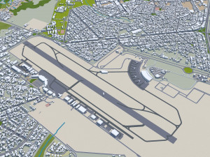 巴西戈亚斯州戈亚尼亚市 50公里 3D 模型