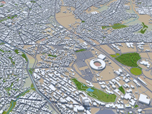 巴西戈亚斯州戈亚尼亚市 50公里 3D 模型