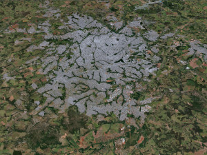 巴西戈亚斯州戈亚尼亚市 50公里 3D 模型