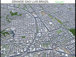 Grande city Sao Luis Brazil 55km Modello 3D