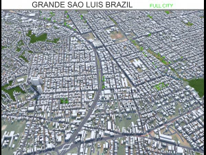 Grande citt&agrave; Sao Luis Brasile 55 km Modello 3D