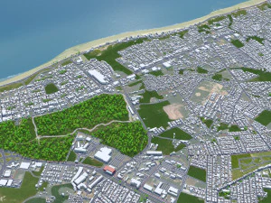 Grande city Sao Luis Brazil 55km 3D Model
