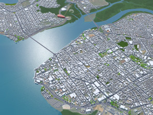 Grande city Sao Luis Brazil 55km 3D-Modell