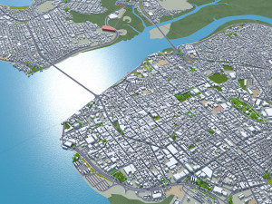 Grande city Sao Luis Brazil 55km 3D-Modell