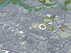 Grande city Sao Luis Brazil 55km 3D Model