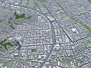 Grande city Sao Luis Brazil 55km 3D Model