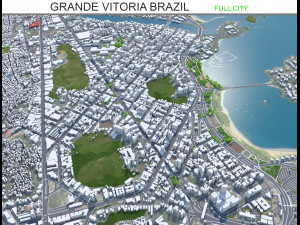 Grande city Vitoria Brazil 70km 3D मॉडल