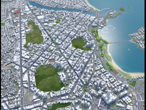 Grande city Vitoria Brazil 70km 3D Model