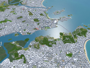 Grande city Vitoria Brazil 70km 3D Model