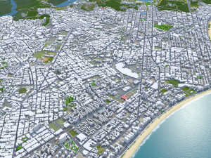 Grande city Vitoria Brazil 70km 3D Model