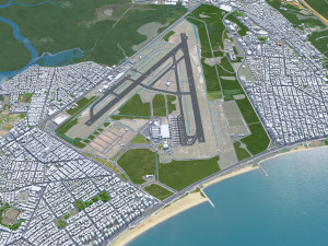 Grande city Vitoria Brazil 70km 3D Model