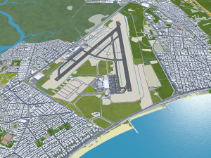 Grande city Vitoria Brazil 70km 3D Model