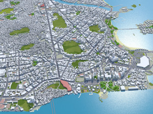 Grande city Vitoria Brazil 70km 3D Model