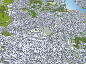 Grande city Vitoria Brazil 70km 3D Model