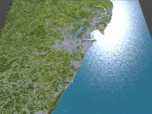 Grande city Vitoria Brazil 70km 3D Model