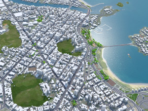 Grande city Vitoria Brazil 70km 3D Model
