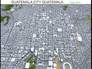 Guatemala City Guatemala 30km 3D Модель