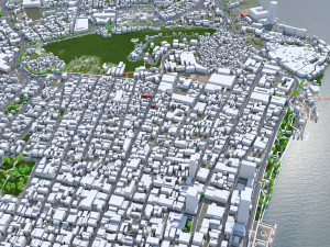 Guayaquil city Ecuador 40km 3D-Modell