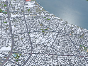 Guayaquil city Ecuador 40km 3D-Modell