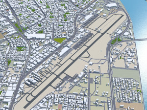 Guayaquil city Ecuador 40km 3D-Modell