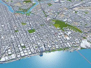 Guayaquil city Ecuador 40km 3D-Modell