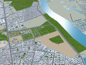 Guayaquil city Ecuador 40km 3D-Modell