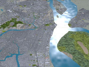 Guayaquil city Ecuador 40km 3D-Modell