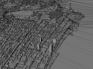 Guayaquil city Ecuador 40km 3D-Modell