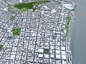 Guayaquil city Ecuador 40km 3D-Modell