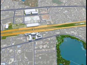 Guigang city Guangxi China 20km 3D Model