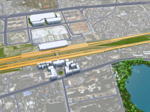 Guigang city Guangxi China 20km 3D Model