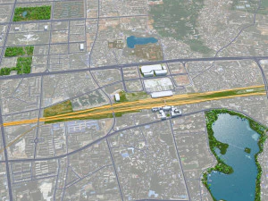 Guigang city Guangxi China 20km 3D Model