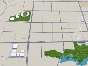 Guigang city Guangxi China 20km 3D Model