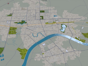Guigang city Guangxi China 20km Modelo 3D
