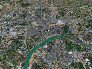 Guigang city Guangxi China 20km 3D Model