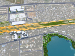 Guigang city Guangxi China 20km Modelo 3D
