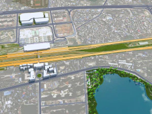 Guigang city Guangxi China 20km 3D Model