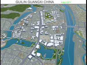 Guilin city Guangxi China 35km 3D 모델