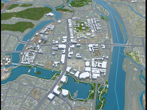 Guilin city Guangxi China 35km 3D Model