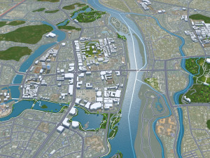 Guilin city Guangxi China 35km Modello 3D