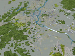Guilin city Guangxi China 35km 3D Model