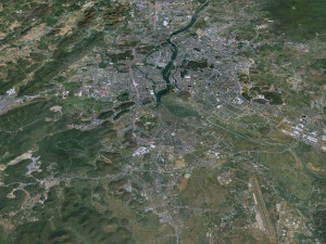 Guilin city Guangxi China 35km 3D Model