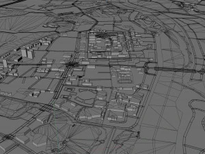 Guilin city Guangxi China 35km 3D Model