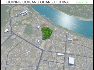 Guiping Guigang city Guangxi China 20km 3D 모델