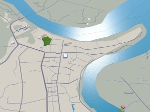 Guiping Guigang city Guangxi China 20km 3D Model