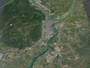 Guiping Guigang city Guangxi China 20km 3D Model