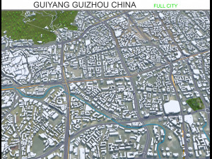 Guiyang city Guizhou China 60km 3D Model