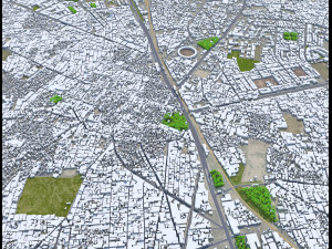 Gujranwala city Pakistan 30km 3D मॉडल