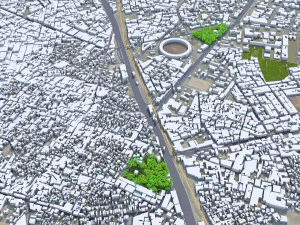 Gujranwala city Pakistan 30km 3D Model